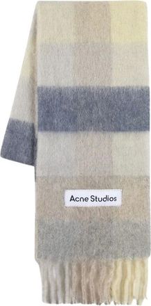 Acne Studios Winter Scarves, female, Multicolor, Size: ONE SIZE Wool Scarf - Beige