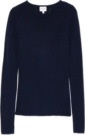 Birgitte Herskind Trui met ronde hals en ribbelstructuur - Dames - Ronde hals truien - Blauw - S - Wol - Truien & Vesten