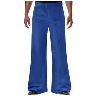 Generic Mens Flared Trousers Velvet Wide Leg Solid Color 70s Carnival Disco Outfits Theme Party 60s 70s Hippie Costumes Mens Bell Bottom Pants Mens Casual Fla