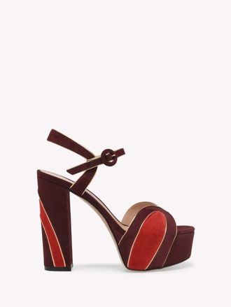 Gianvito Rossi Tamara Sandals in Burgundy Suede at Nordstrom, Size 36.5