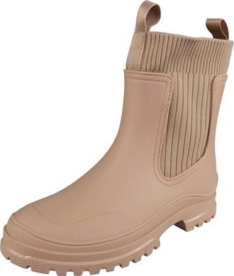 Loud Look Womens Ankle Boots Lightweight Pull-On Casual Walking Shoes with Chunky Heel, Non-Slip Grip Sole, Comfortable Rain & Snow for Daily Indoor Outdoor Wea