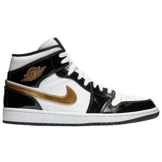 Nike Jordan Mens AJ 1 Mid SE - Basketball Shoes Metallic Gold/White/Black Size 10.0