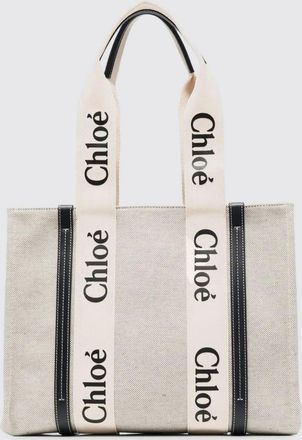 Chloé Borsa Woody Chloé in canvas di lino