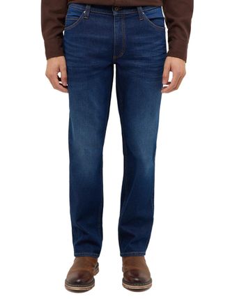 Mustang Straight-Jeans MUSTANG Herren Style Tramper Straight, Herren, Gr. 30, L&auml;nge 32, 803 dunkelblau, Denim/Jeans, 99% Baumwolle, 1% Elasthan, straight fit,
