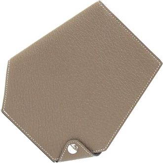 Herm&egrave;s Etoupe Gray Chevre Myzore Leather Wallet (Bi-Fold) (Pre-Owned)