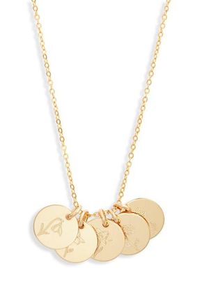 Set & Stones Birth Flower Necklace in Gold /5 Charms at Nordstrom