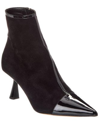 Jimmy Choo London Kix/Z 65 Suede & Patent Bootie