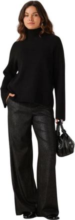 Object Objreynard High Neck Pullover - Dames - Coltruien - Zwart - L - Polyester - Truien & Vesten