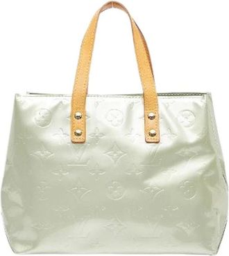 Louis Vuitton Pre-owned Tote Bags, female, Gray, Size: ONE SIZE Pre-owned Reade PM Monogram Vernis Handbag