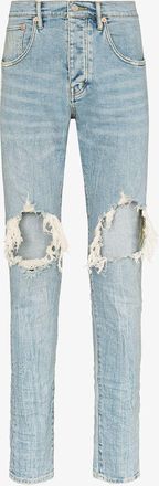 Purple P002 Blowout Tapered Jeans - Mens - Cotton/Spandex/Elastane