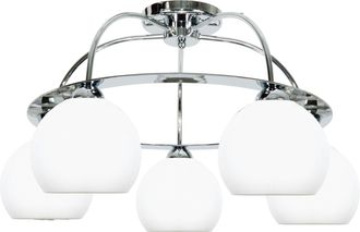 OEM L&aacute;mpara De Techo Cromada Con Pantalla Plateada Guanta 14-530
