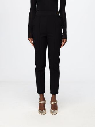 Elisabetta Franchi Mid-Rise Skinny Cr&ecirc;pe Trousers with Side Zip