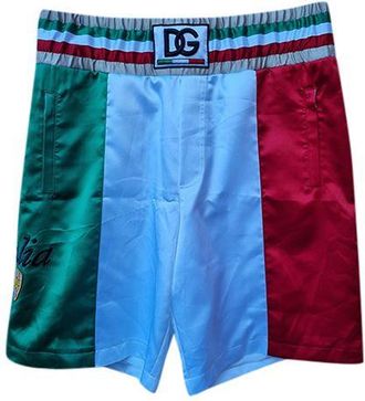 Dolce & Gabbana Tricolour satin shorts Size XL