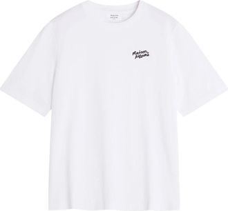 Maison Kitsun&eacute; MK Handwriting Comfort T-Shirt - Dames - T-shirts - Wit - L - Katoen - Tops