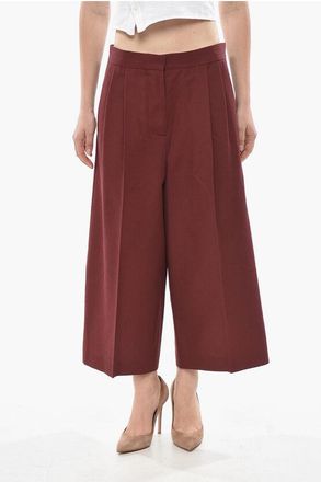 Marni Pantaloni Gaucho in Cotone con Tasche a Filo taglia 48