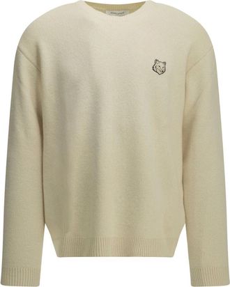 Maison Kitsun&eacute; Jersey Fox Head Milano - Knitwear - Hombre - Blanco - XL
