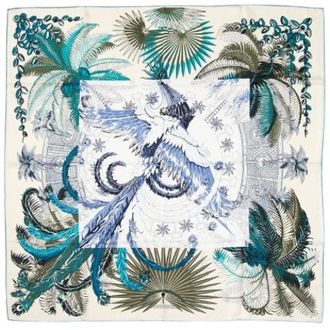 Herm&egrave;s Pre-owned Scarves, female, Multicolor, Size: ONE SIZE Pre-owned Mythiques Phoenix silk scarf