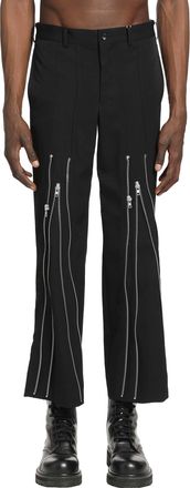 Comme Des Gar&ccedil;ons Zipped Wool Trousers