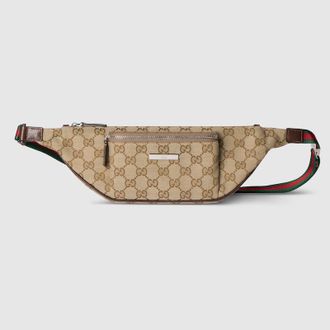 Gucci Tag Small Belt Bag, Beige, GG Canvas