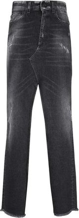 Dondup Distressed Denim Lange Rok - Dames - Slim Fit Jeans - Zwart - W26 - Denim - Jeans