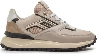 Van Bommel Schoenen, Dames, Beige, 37 EU, Leer, Noppi Sneaker
