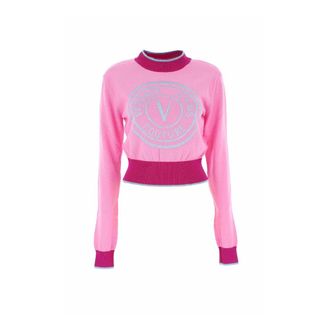 Versace Jeans Couture Hoge Modus Jeans Coltrui - Dames - Coltruien - Roze - S - Truien & Vesten