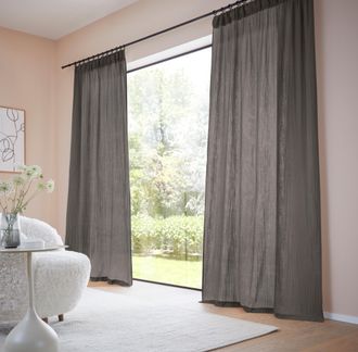 LeGer Home by Lena Gercke Gardine »Hevin, Musselin Vorhang, blickdichte Gardine« Multifunktionsband 1 Stk. tlg. natürliche, moderne Gardine in schönem Musselin Look