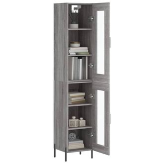 Berkfield Home Highboard Grey Sonoma 34.5x34x180 cm Engineered Wood