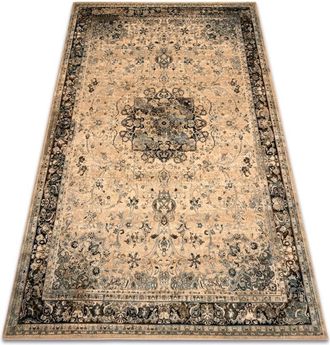 RugsX Rugsx - Wool carpet polonia KORDOBA25 Rosette, frame sepia beige 200x300 cm