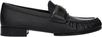 Givenchy Loafers, female, Black, Size: 10 US Leather Slip-On Loafers