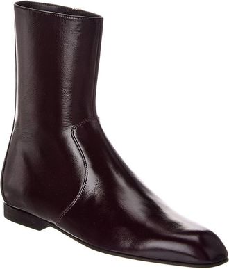 Khaite Clot Leather Bootie