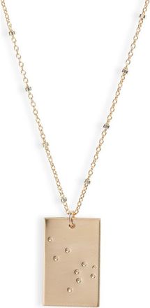 Set & Stones Zodiac Constellation Pendant Necklace in Gold - Leo at Nordstrom