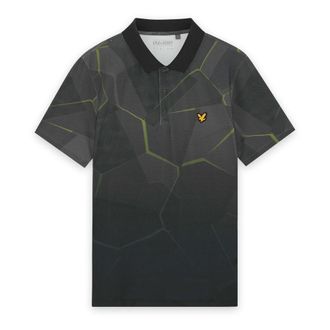 Lyle & Scott Golf Geometrische Print Polo - Heren - Tops - Zwart - Maat: S