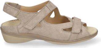 Durea 7258 Sandaal - Dames - Sleehakken - Beige - 38 EU - Su&egrave;de - Schoenen