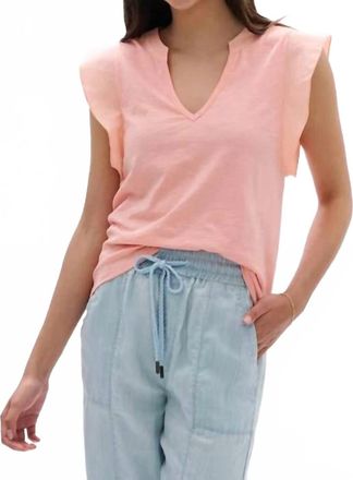 Hatley Mixed Media Tank Top In Apricot Blush