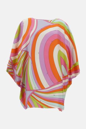 Emilio Pucci Caftano In Seta Stampata