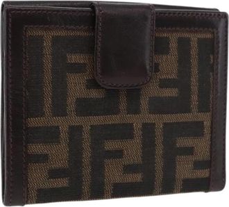 Fendi Pre-owned Bifold Portemonnee - Dames - Vintage Accessoires - Bruin - ONE Size - Leer - Vintage