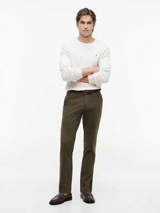 Tommy Hilfiger Mens THFlex Tommy Slim Chino - Army Green - 28W x 30L