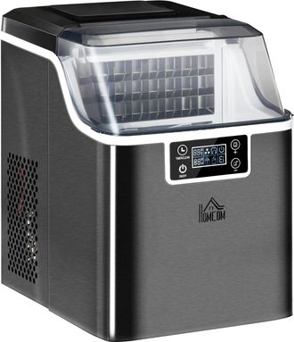 HOMCOM Counter Top Ice Maker Machine With Adjustable Cube Size Scoop Black | TJ Hughes