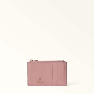 Furla Camelia Porta Carte Di Credito M Cloudy Pink Rosa Pelle Stampata Donna
