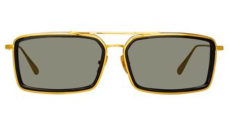 Linda Farrow CASSIA LFL1392 C1 Mens Sunglasses Gold Size 63