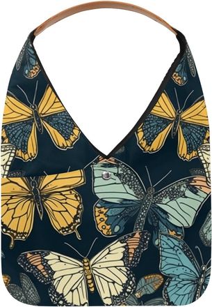 Generic Butterfly Reusable Lightweight Grocery Bags - Foldable Into Compact Pouch, Washable & Sturdy, Multipurpose for Shopping and Travel