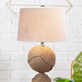Jonathan Y Designs Monkeys Knotted Rope LED Table Lamp in Brown/tan at Nordstrom