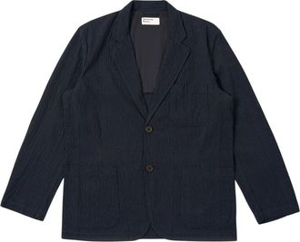 Universal Works Two Button Jacket Ospina Cotton - Heren - Blazers - Blauw - XL - Katoen - Jassen