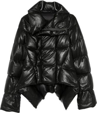 Rick Owens Gepolsterde leren jas - Dames - Winterjassen - Zwart - XS - Leer - Jassen