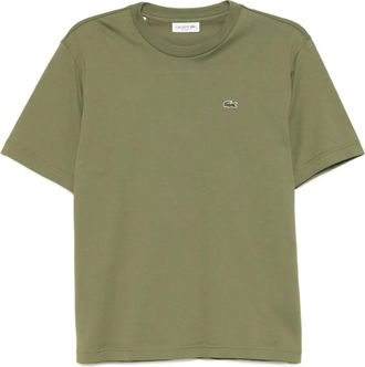 Lacoste T-shirt in cotone con logo - Verde