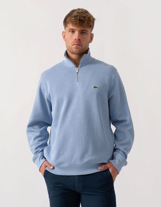 Lacoste Mens Lacoste Zippered Stand-Up Collar Cotton Sweatshirt - Aphylla AEY - Size: 38