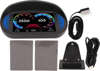 OEM Pantalla Hud Para Coche Con Gps, Modo Obd2, Inclin&oacute;metro, Br&uacute;jula, Velocidad Y Funci&oacute;n De Advertencia De Rpm, Universal Para Coches