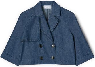 Motivi Jassen, Dames, Blauw, XS, Katoen, Trench Coats