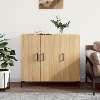 vidaXL Vidaxl - Aparador De Madera De Ingenier&iacute;a Roble Sonoma 90x34x80 Cm